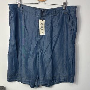 Plus Size Tencel Jean Shorts